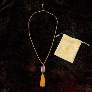 Kendra Scott - Rose Gold/Translucent Long Tassel Necklace w/ Bag